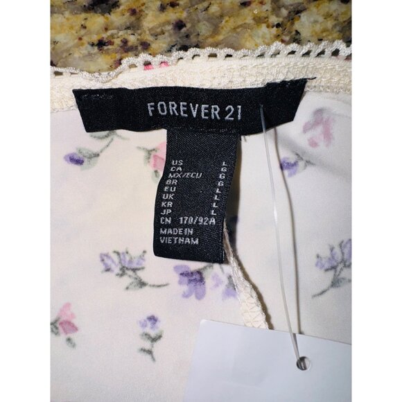 NWT Baby doll Y2K Lace Cream Floral Maxi Dress Tie Boho Chic Ruffle Forever 21 - Picture 8 of 13